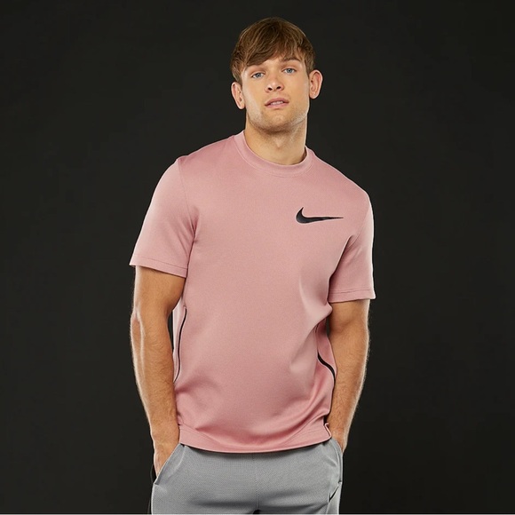 Nike Therma Flex Showtime Crew Mens Shirt Medium Pink Hyper Utility Dri Fit EUC - Picture 2 of 12